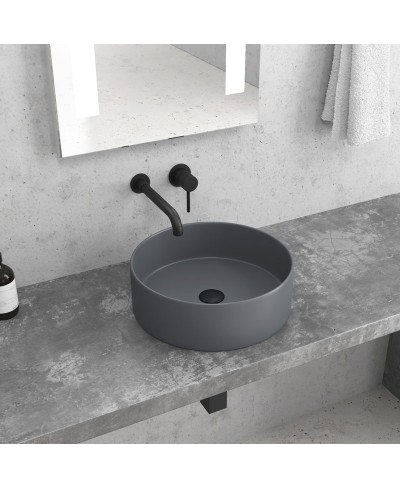 Νιπτήρας επικαθήμενος Grey Matt LT 3134-MMDG KARAG Ø35,5x12cm