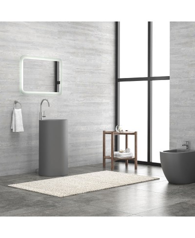 Νιπτήρας επιδαπέδιος MILOS 45D Grey Matt KARAG Ø44x82cm