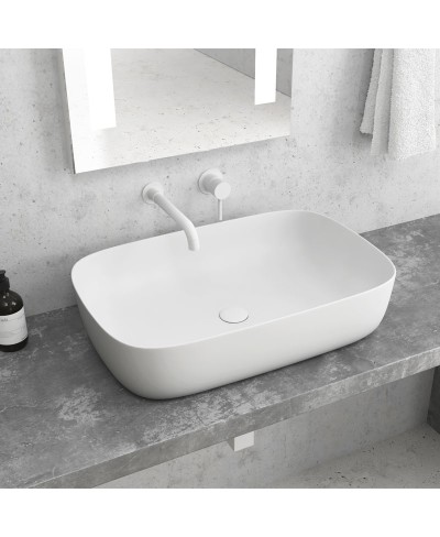 Νιπτήρας επικαθήμενος White Matt LT 2143-PMW KARAG 60x39x14,5cm