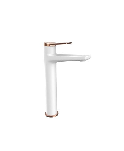 Μπαταρία νιπτήρος υψηλή ANDARE Bianco Rose Gold WNW168B73PH-RG KARAG