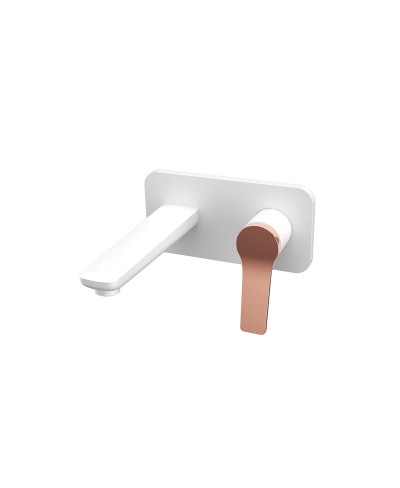 Μπαταρία νιπτήρος εντοιχισμού ANDARE Bianco Rose Gold WNW148073PH-RG KARAG