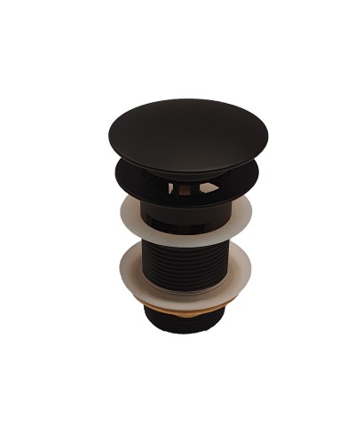 Βαλβίδα νιπτήρος με υπερχείλιση D101-NR Μαύρη KARAG