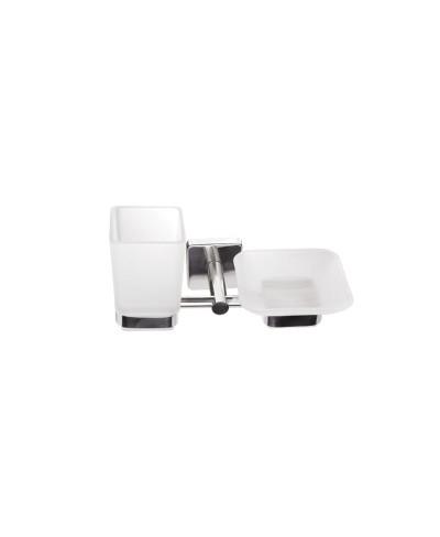 Ποτηροθήκη & σαπουνοθήκη QUATTRO 4853 Χρωμέ KARAG