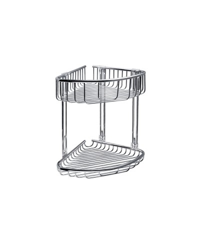 Καλάθι γωνιακό διπλό σχαρωτό RETI 9639 Χρωμέ KARAG 21x21x29cm