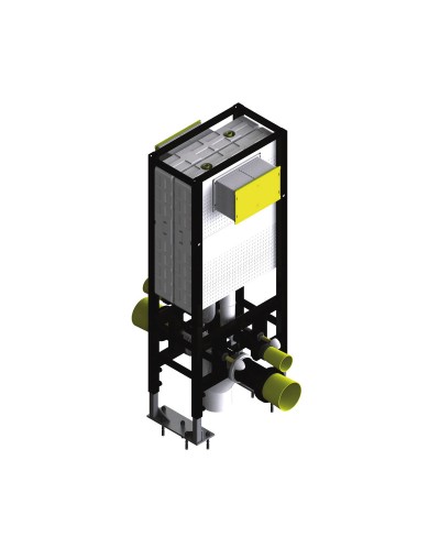 Σετ 2 καζανακίων εντοιχισμού με κοινό πλαίσιο δαπέδου για αναρτώμενες λεκάνες T05-2115 KARAG