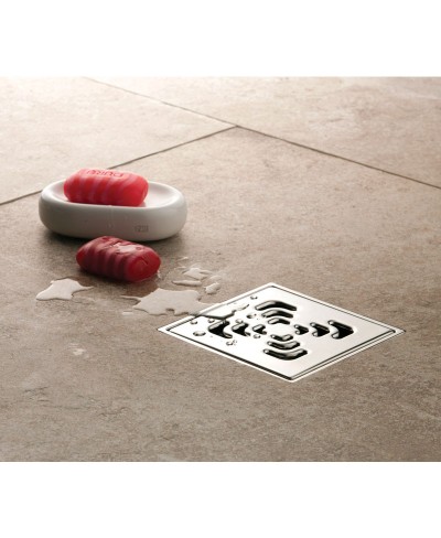 Ανοξείδωτο σιφόνι δαπέδου Confluo SQUARE Vertical PESTAN 15x15cm