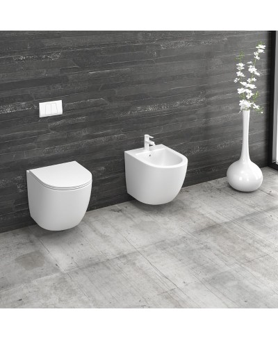 Κάλυμμα αναρτώμενης λεκάνης MILOS LT 046E Λευκό γυαλιστερό KARAG