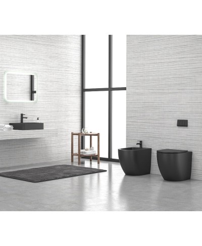 Μπιντέ δαπέδου MILOS LT 2141C Black Matt KARAG