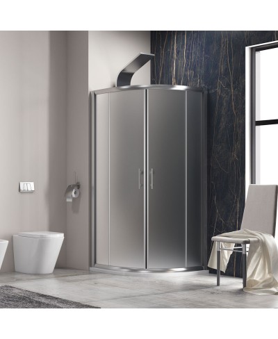 Καμπίνα ημικυκλική με satine κρύσταλλο FLORA 200