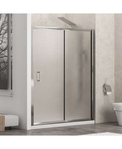 Καμπίνα από τοίχο σε τοίχο με fabric κρύσταλλο NEW FLORA 500 Χρωμέ KARAG 140x180cm