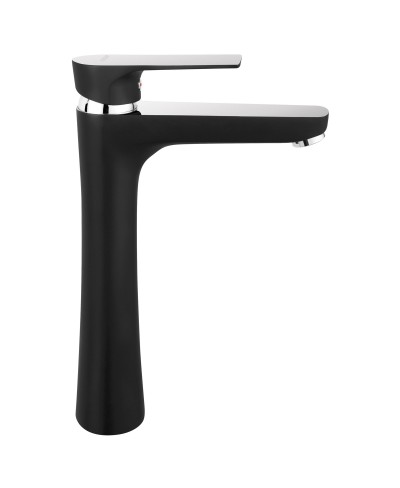 Μπαταρία νιπτήρος υψηλή ALGEO SQUARE Black BAQ2LBLC FERRO