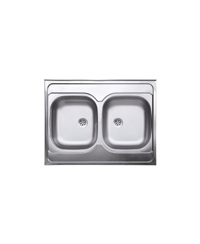 Νεροχύτης κουζίνας λείος DR60/80D.H FERRO 80x60cm