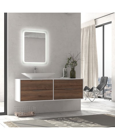 Καθρέπτης με φωτισμό ADEL KARAG 80x60x4cm