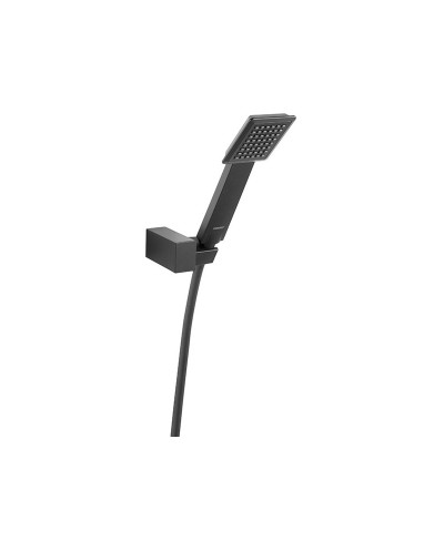 Τηλέφωνο ντους με βάση στήριξης και σπιραλ SINUS Black U170BL-B FERRO