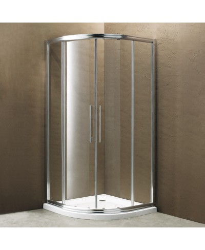 Καμπίνα ημικυκλική με διάφανο κρύσταλλο GRAND FLORA 200 KARAG 80x80x185cm