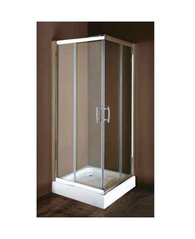 Καμπίνα ορθογώνια με διάφανο κρύσταλλο FLORA 100 KARAG 70x140x180cm