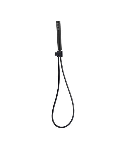 Τηλέφωνο ντους με σπιράλ και βάση στήριξης DELOS Black KARAG