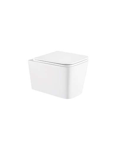 Λεκάνη αναρτώμενη rimless με κάλυμμα LT 057E White Glossy KARAG