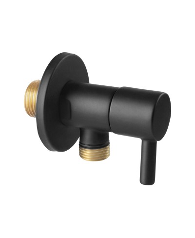 Γωνιακός διακόπτης ροής Μαύρος Z295-BL FERRO 1/2x3/8"