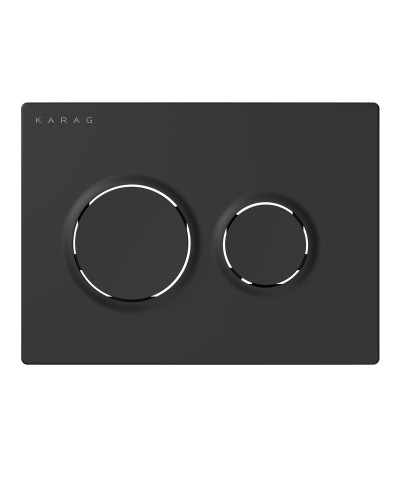 Πλακέτα καζανακίου διπλής λειτουργίας OLIMPOS Black Matt O230-017 KARAG