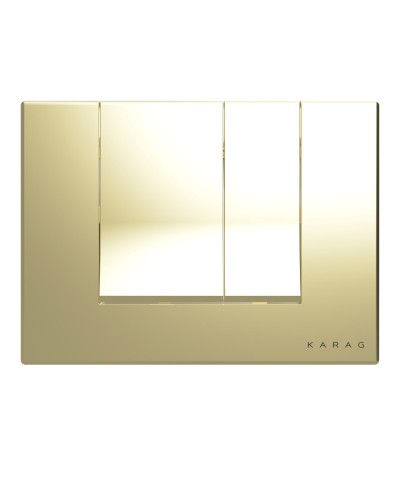 Πλακέτα καζανακίου διπλής λειτουργίας ALINDA Gold Matt A227-007 KARAG