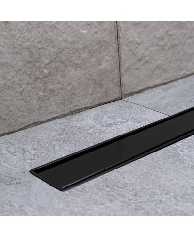 Σιφόνι δαπέδου από ανοξείδωτο ατσάλι Μαύρο Compact PRIMO KARAG 55cm