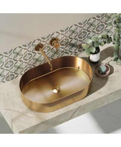 Νιπτήρας επικαθήμενος ανοξείδωτος JUPITER Rose Gold BB6808-BRG KARAG 55x35x11cm