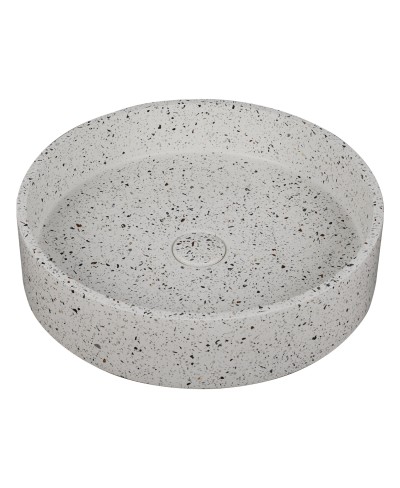 Νιπτήρας επικαθήμενος με βαλβίδα ELPIS Stracciatella CS-0003 KARAG Ø42,5x10cm