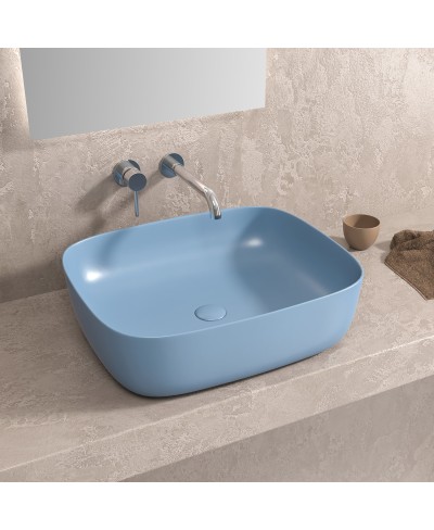 Νιπτήρας επικαθήμενος Azzurro Matt LT 2143-MBL KARAG 49x39,5x15cm
