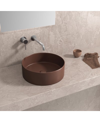 Νιπτήρας επικαθήμενος Caffe Matt LT 3134-MFBR KARAG Ø35,5x12cm