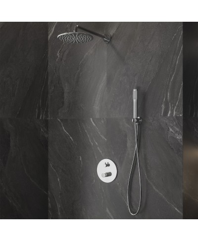 Σετ μπαταρίας εντοιχισμού ντους JOAN Marmo Bianco 24668-MB-SET KARAG