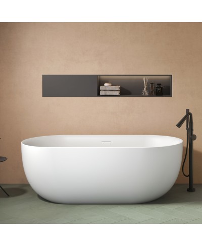 Μπανιέρα ελεύθερης τοποθέτησης DANAE C922 Λευκή ματ KARAG 160x75x59cm