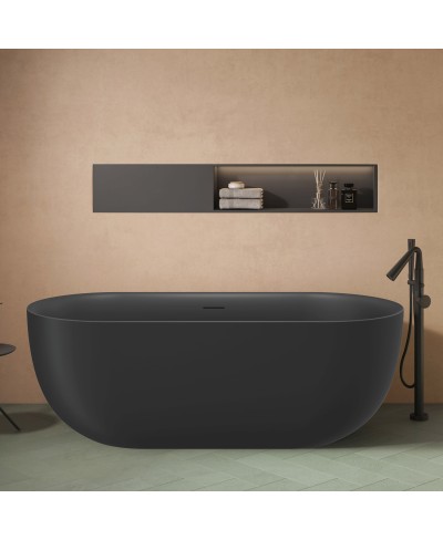 Μπανιέρα ελεύθερης τοποθέτησης DANAE C922 Μαύρη ματ KARAG 160x75x59cm