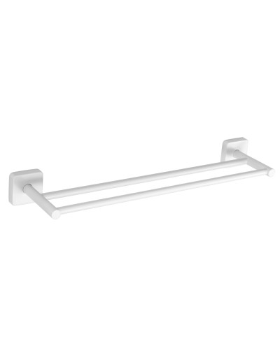 Πετσετοκρεμάστρα διπλή QUATTRO 4262 66 Λευκή ματ KARAG 60cm