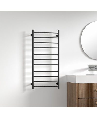 Ηλεκτρικό θερμαντικό σώμα μπάνιου Black Matt TRUMPET KARAG 100x48x10cm 110W