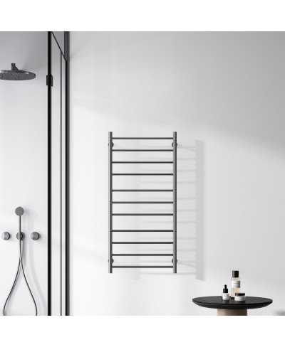 Ηλεκτρικό θερμαντικό σώμα μπάνιου Gun Metal TRUMPET KARAG 100x48x10cm 110W