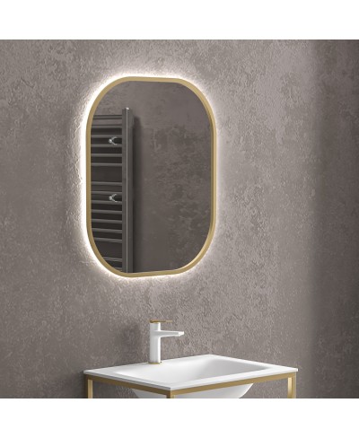 Καθρέπτης με κρυφό φωτισμό SHARON Gold KARAG 60x70cm