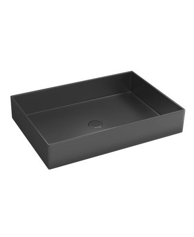 Νιπτήρας επικαθήμενος ανοξείδωτος SATURN Gun Metal BB9812-BGM KARAG 55x38x10cm
