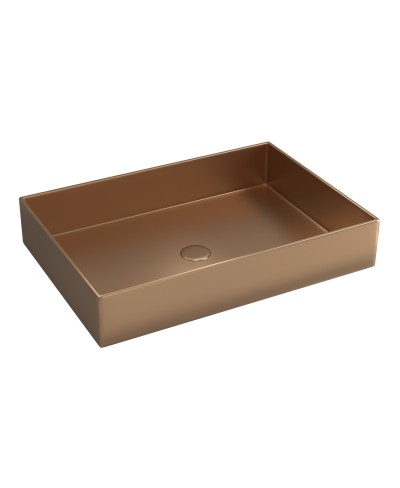 Νιπτήρας επικαθήμενος ανοξείδωτος SATURN Rose Gold BB9812-BRG KARAG 55x38x10cm