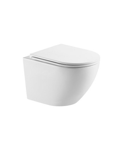 Λεκάνη αναρτώμενη rimless με κάλυμμα και βρυσάκι μπιντέ κρύου νερού MILOS LT 046E KARAG