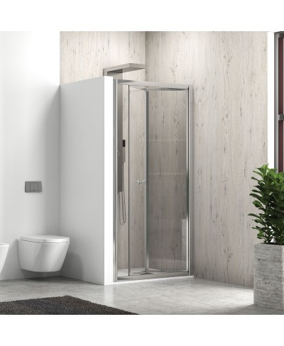 Καμπίνα σπαστή από τοίχο σε τοίχο με διάφανο κρύσταλλο M4S Cromo KARAG 86x180cm