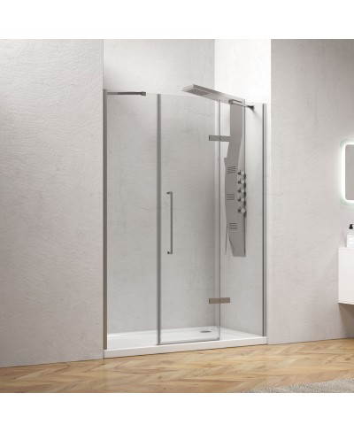 Καμπίνα από τοίχο σε τοίχο με διάφανο κρύσταλλο TINOS 600 Cromo KARAG 150x200cm (σταθερό 26cm)