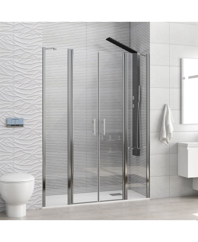 Καμπίνα από τοίχο σε τοίχο με διάφανο κρύσταλλο PANEX 700 Cromo KARAG