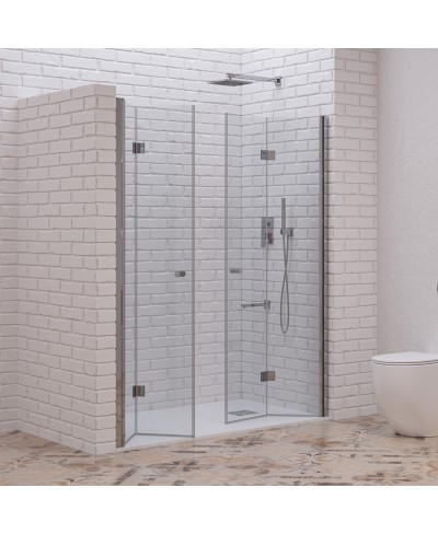 Καμπίνα από τοίχο σε τοίχο με διάφανο κρύσταλλο S 7 DP Cromo KARAG