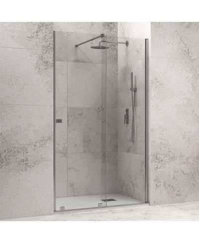 Καμπίνα από τοίχο σε τοίχο με διάφανο κρύσταλλο ANIMUS 400 Cromo KARAG
