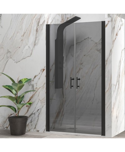 Καμπίνα από τοίχο σε τοίχο με fume κρύσταλλο S 28 ALTO SALLON Black KARAG