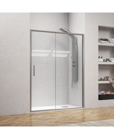 Καμπίνα από τοίχο σε τοίχο με διάφανο κρύσταλλο EFE 400 Silver KARAG