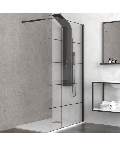 Σταθερό κρύσταλλο frame FREE Black KARAG 80x200cm