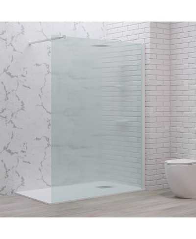 Σταθερό διαχωριστικό ντουζιέρας με flute κρύσταλλο WALKIN 1 White KARAG 120x200cm