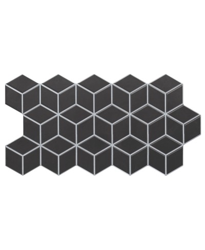 Πλακάκι RHOMBUS Black KARAG 26,5x51cm